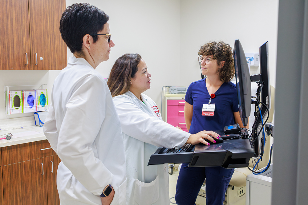 clinic staff working